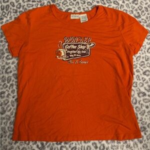 White Stag Orange Fitted Graphic Short Sleeve Tee